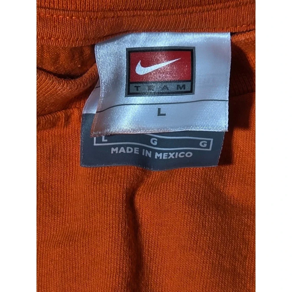 Nike Team University of‎ Miami Hurricanes Football T-Shirt Orange Mens Large A1